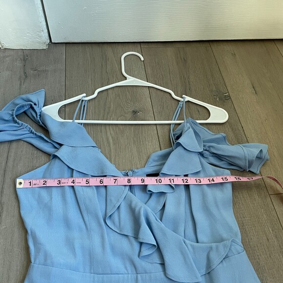 MAJORELLE Salsa Baby Blue ruffle mini Dress - Picture 11 of 13